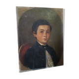 Portrait enfant sur toile 19ème