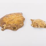 Decorative brass leaf bowl set, Italy