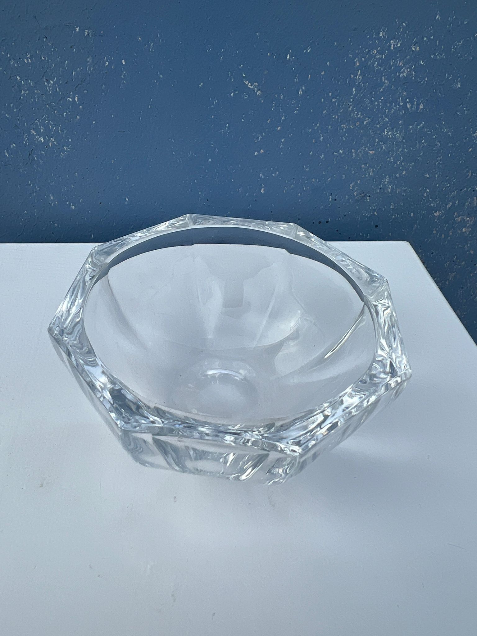Octagonal glass cup D: 11,5cm