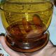 Set of 6 amber glasses from the 70s.