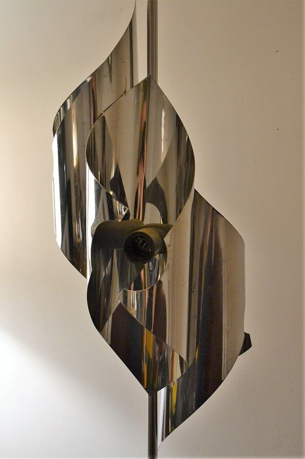 Vintage chrome lamp of the 1970s