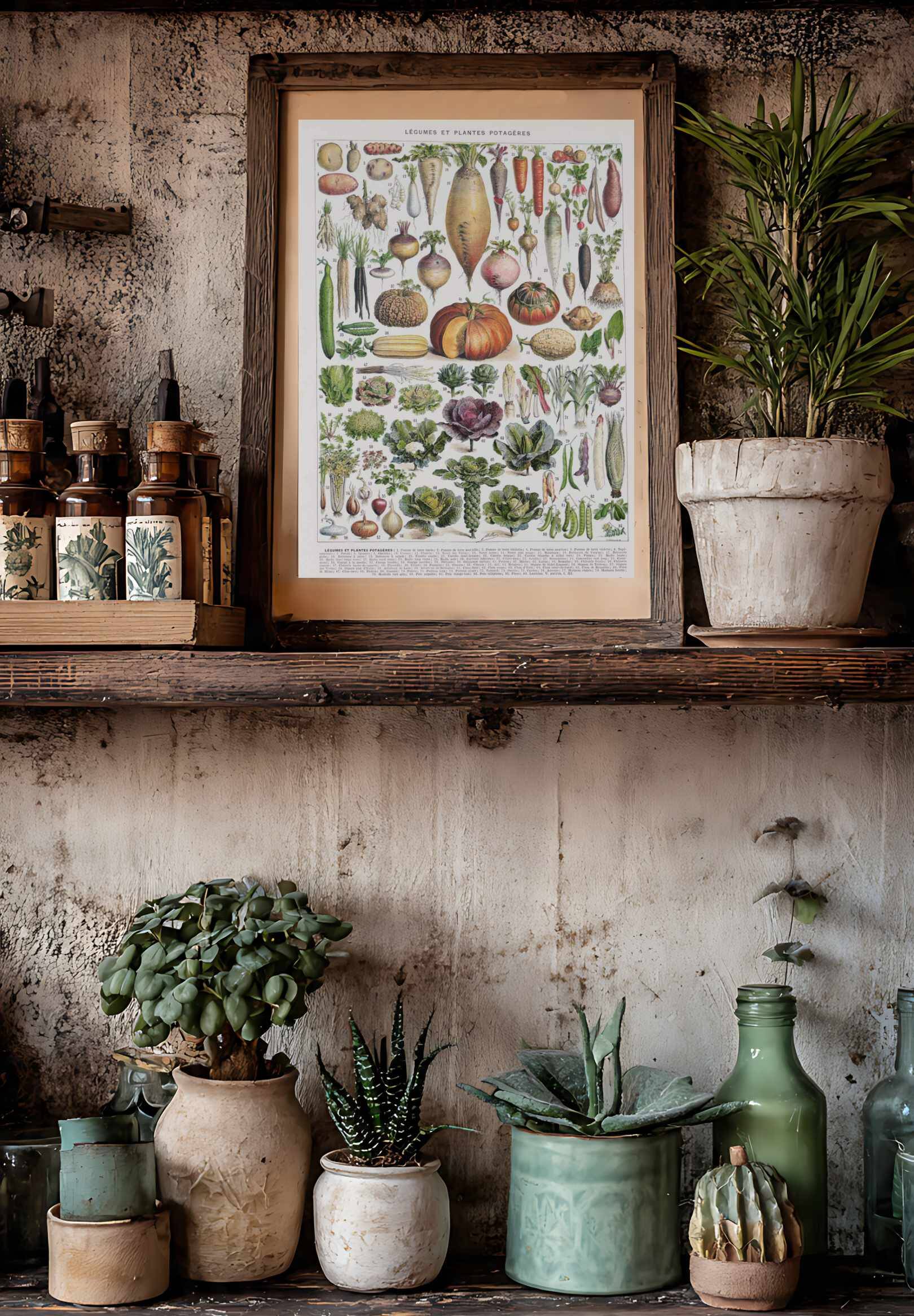 Botanical treasure of the 1930s: illustrated plate of forgotten vegetables.