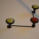 Wall coat rack with 3 hooks circa 1960s