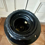 Lamp base in brass and chrome-plated steel