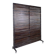 Slatted wood panel room divider or slatted coat rack with 10 mobile hooks