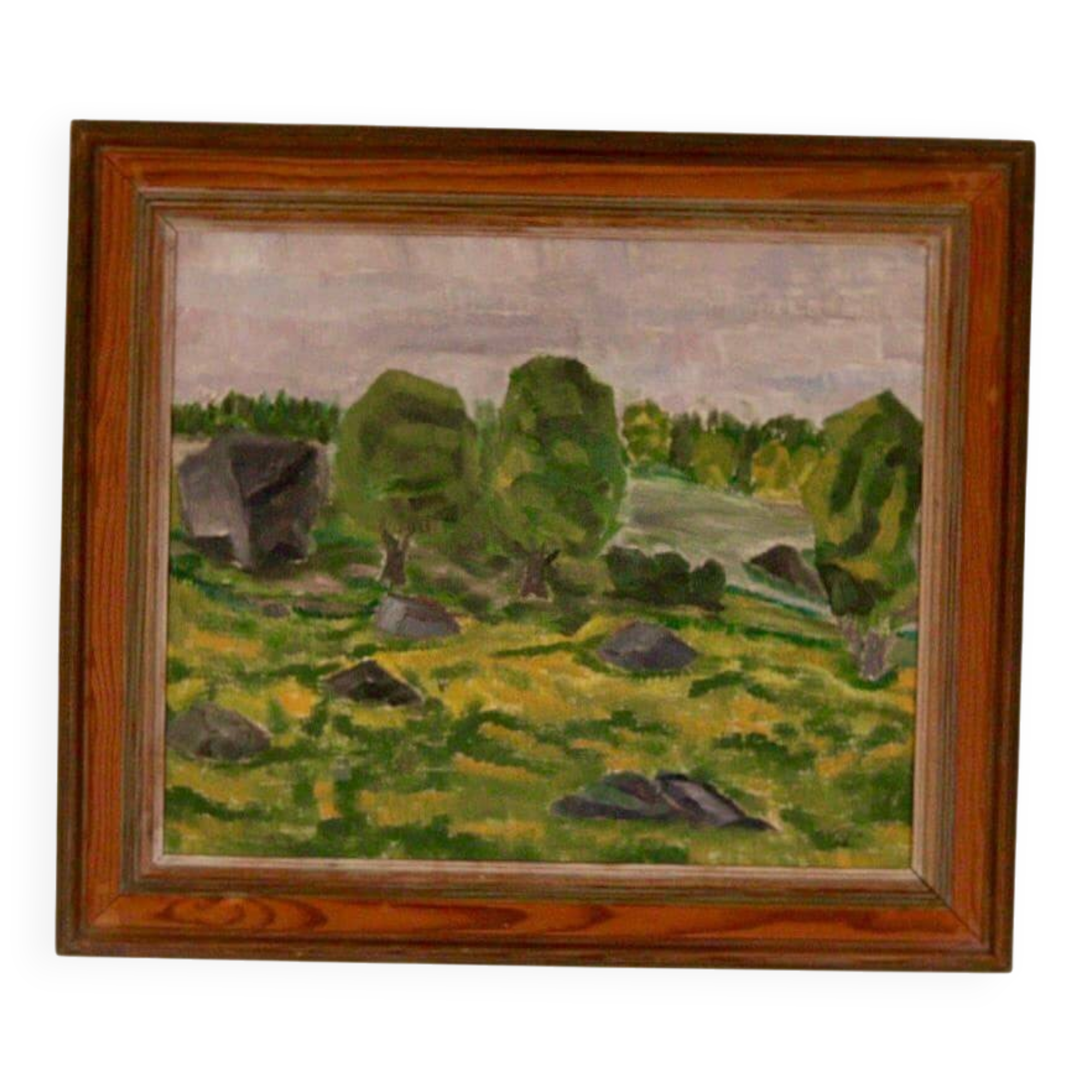 Original Swedish Oil on Panel – “Trees” by Gunnar Wärn – Signed