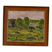 Original Swedish Oil on Panel – “Trees” by Gunnar Wärn – Signed