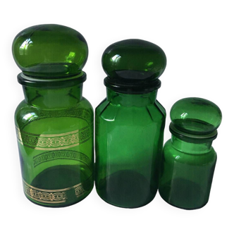 Set of 3 apothecary jars