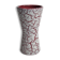 Vase diabolo vintage rose et blanc, 15 cm