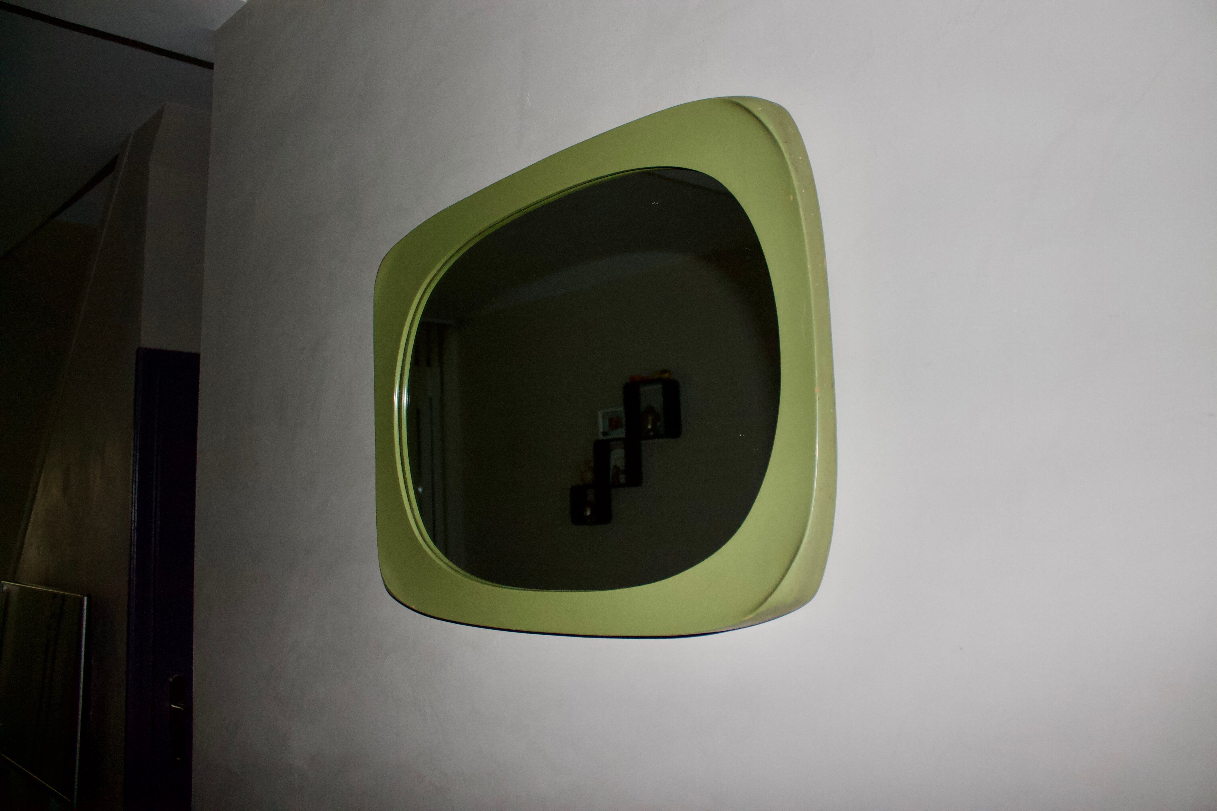 Vintage retro mirror, Scandinavian, from the 1970s