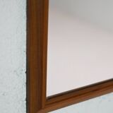 Vintage rectangular oak mirror