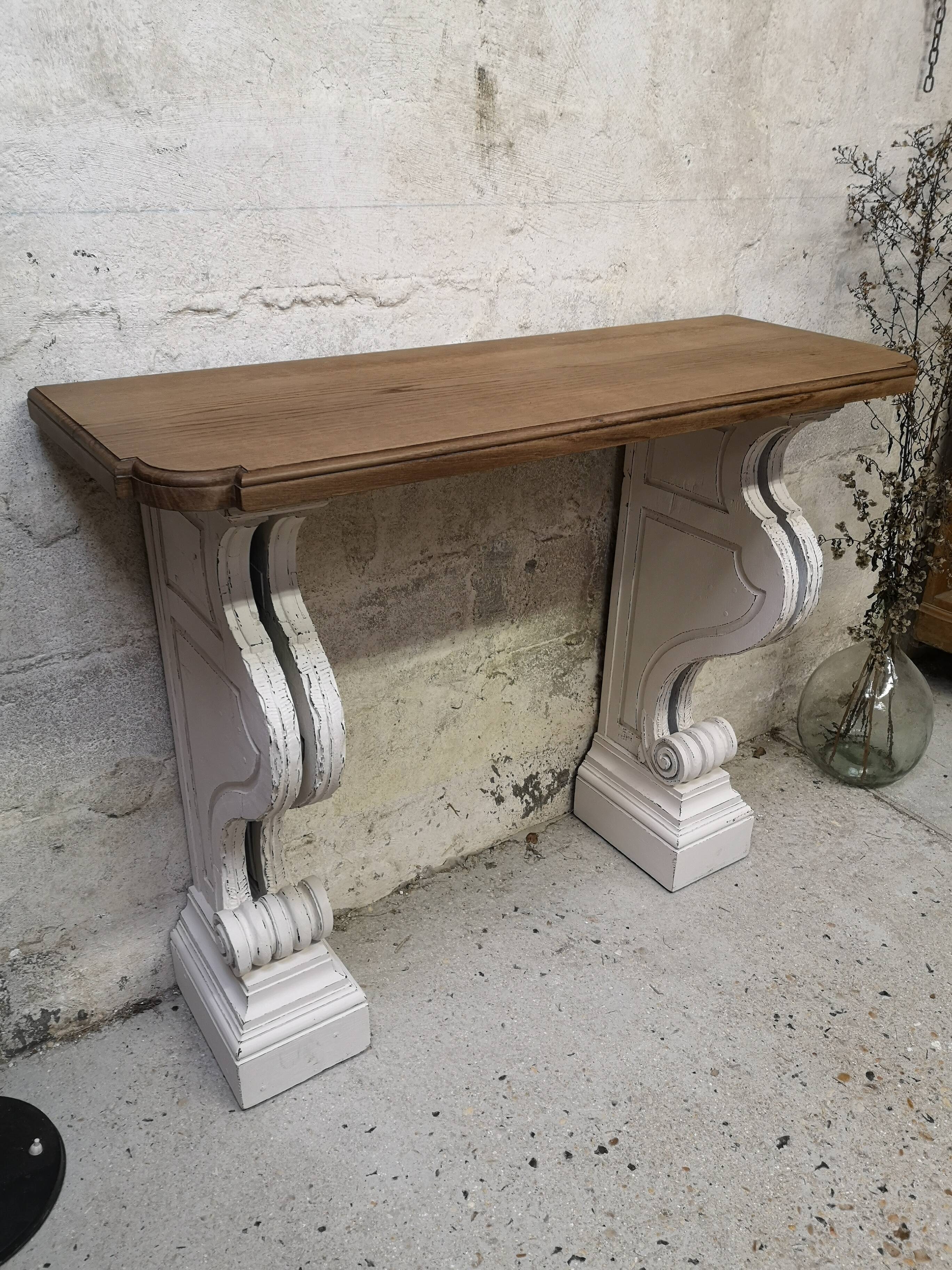 Console table old oak patina shabby gustavian loft