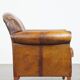 Cowhide Leather Armchair with Deep Warm Colors
