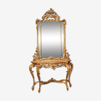 Console with mirror in Louis XV style