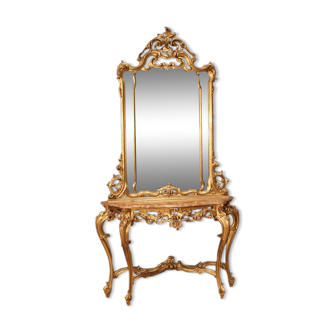 Console with mirror in Louis XV style