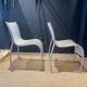 Paire de chaises fpe par ron arad pour kartell  gris translucide italie
