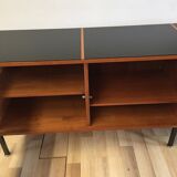 Modernist sideboard Louis Paolozzi in teak 240 cm