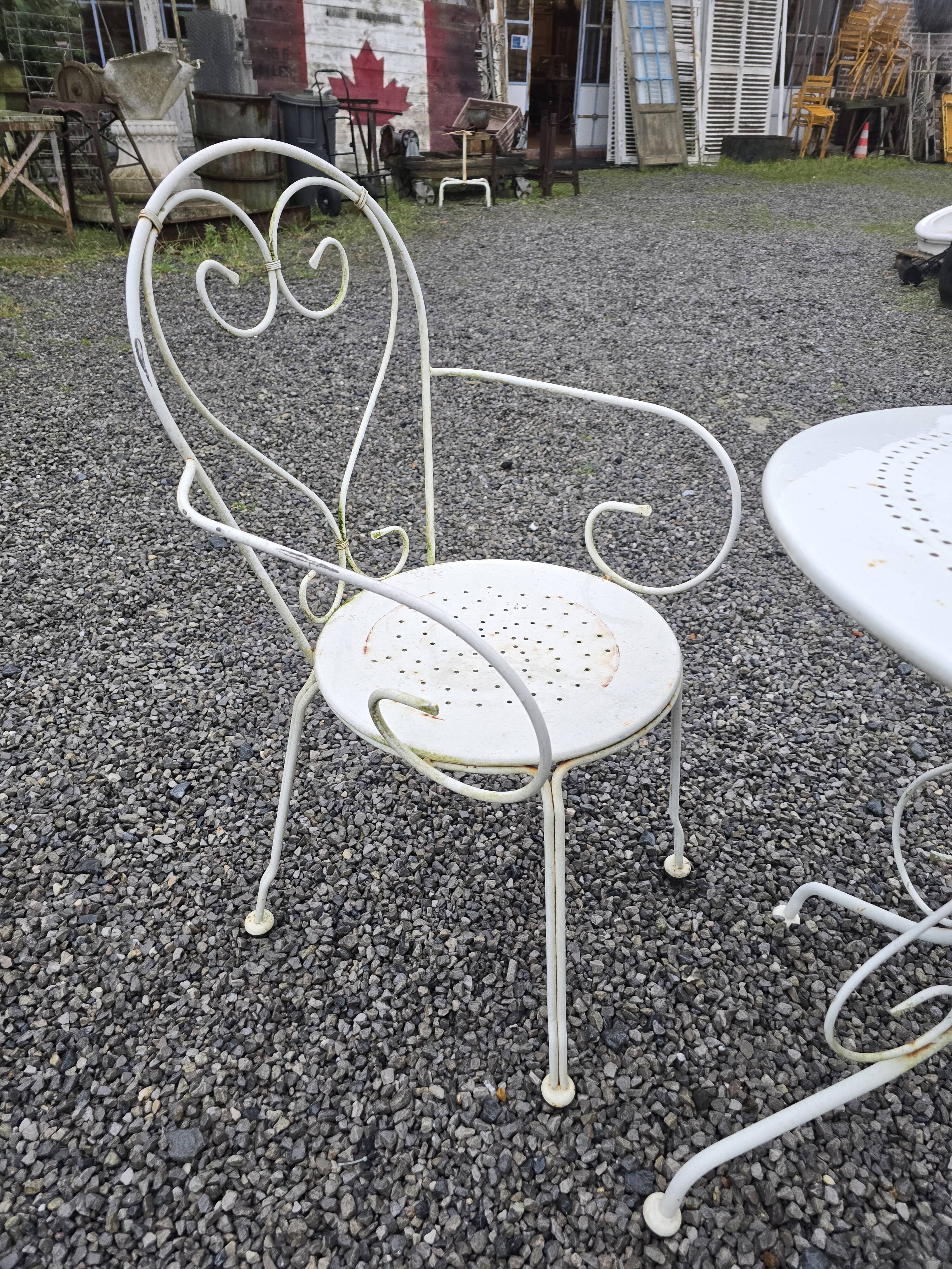 Wrought iron garden furniture
