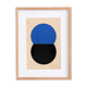 Collage on old paper - LOKI - Blue and black - signed eawy