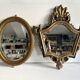 Antique baroque mirror in carved and gilded wood, 19th century