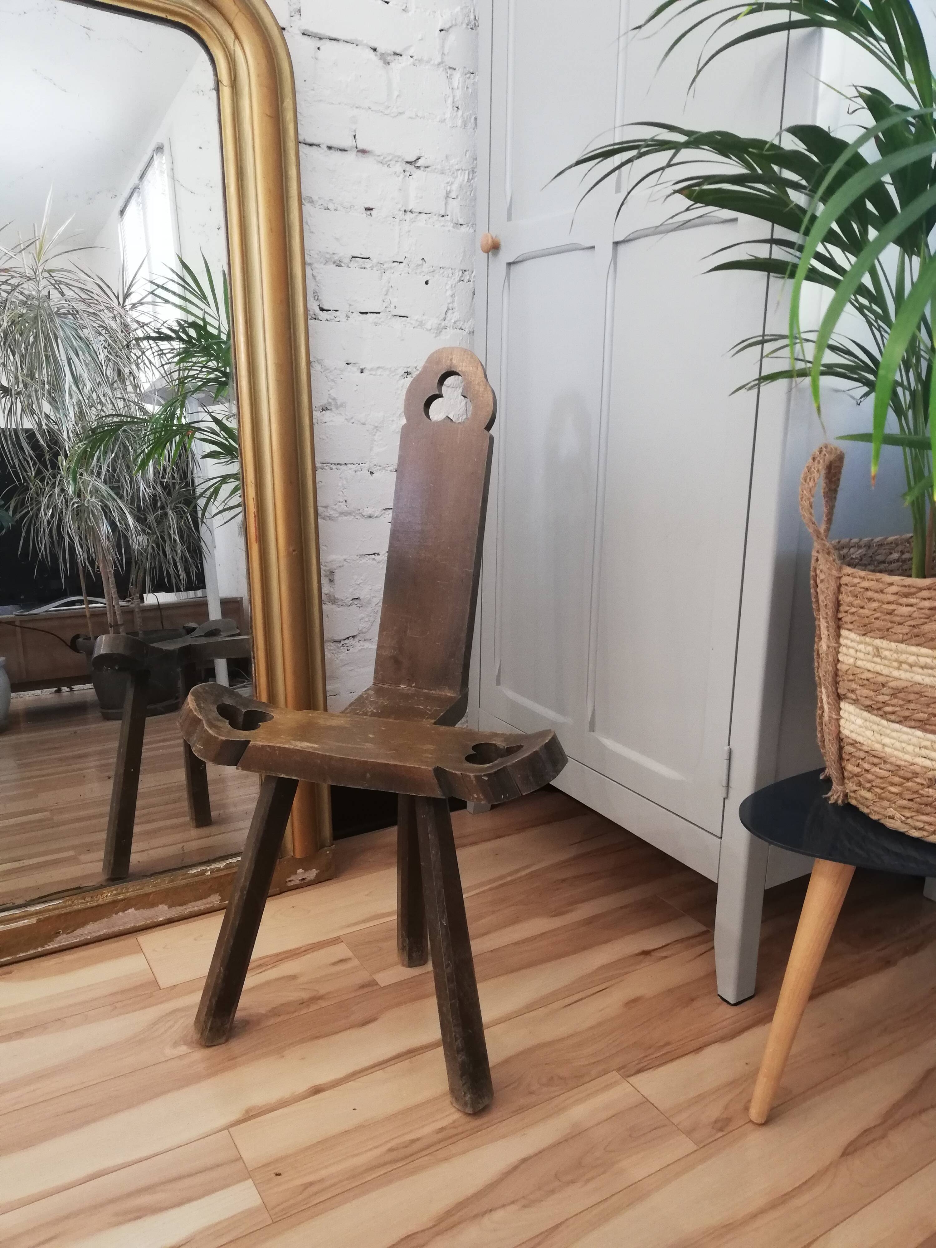 Brutalist tripod chair