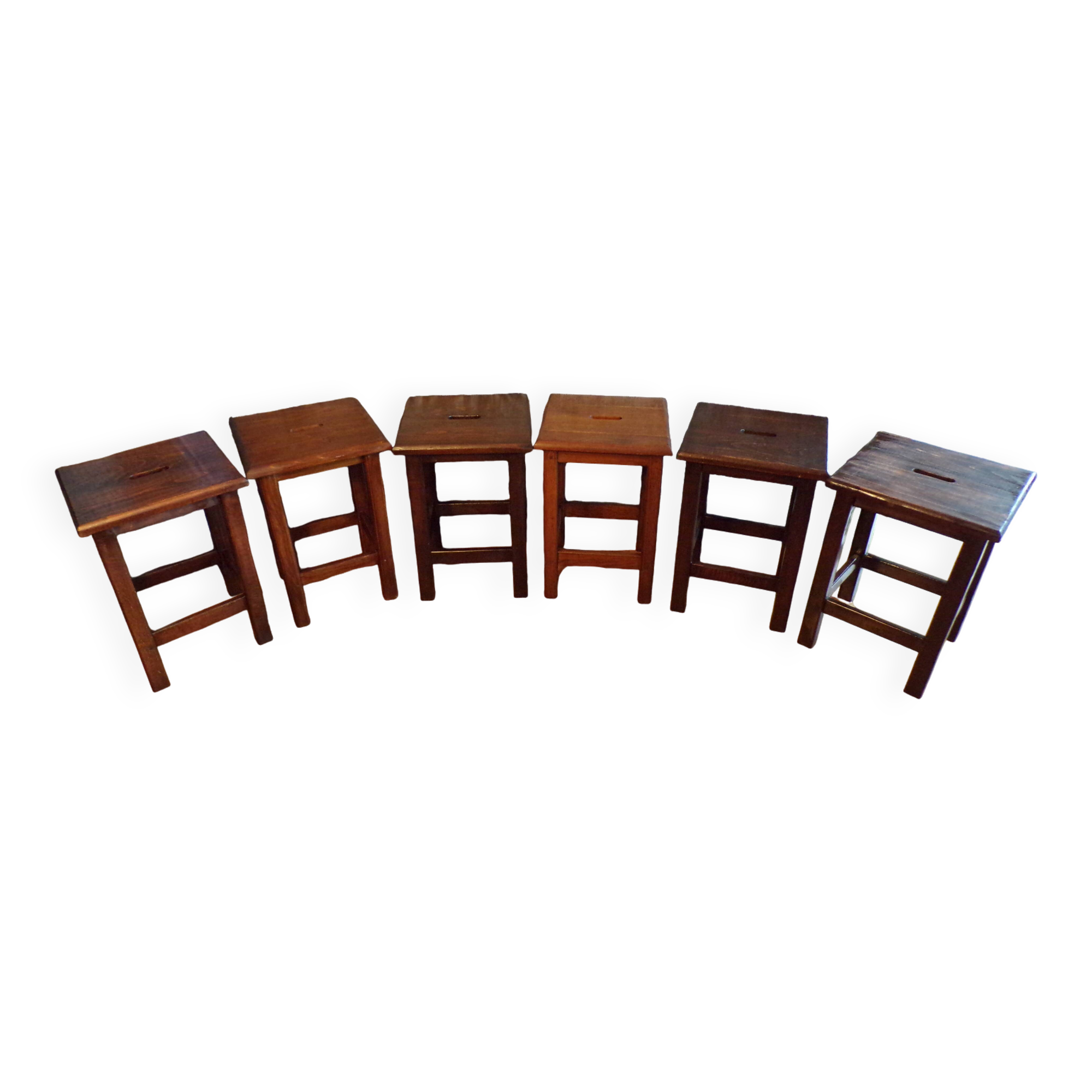 Set of 6 farm/workshop stools