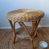 Small bamboo wicker table