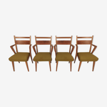 Lot de 4 chaises vintage, années 1970