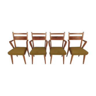 Lot de 4 chaises vintage, années 1970