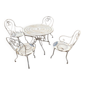Salon de jardin en métal 5 pieces