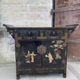 Chinese furniture console 1960 lase wood