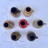 7 vintage ceramic vases