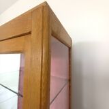 Vitrine art déco en bois et verre