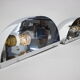 1930s pair of bauhaus chrome plated wall lamps/scones, czechoslovakia