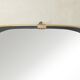 Italian wall mirror with brass frame, 1950s