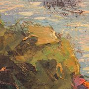Grande peinture marine de Pierre Forest - Côte d'Azur, années 1920/1930