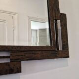 Antique beveled wrought iron mirror circa 1930