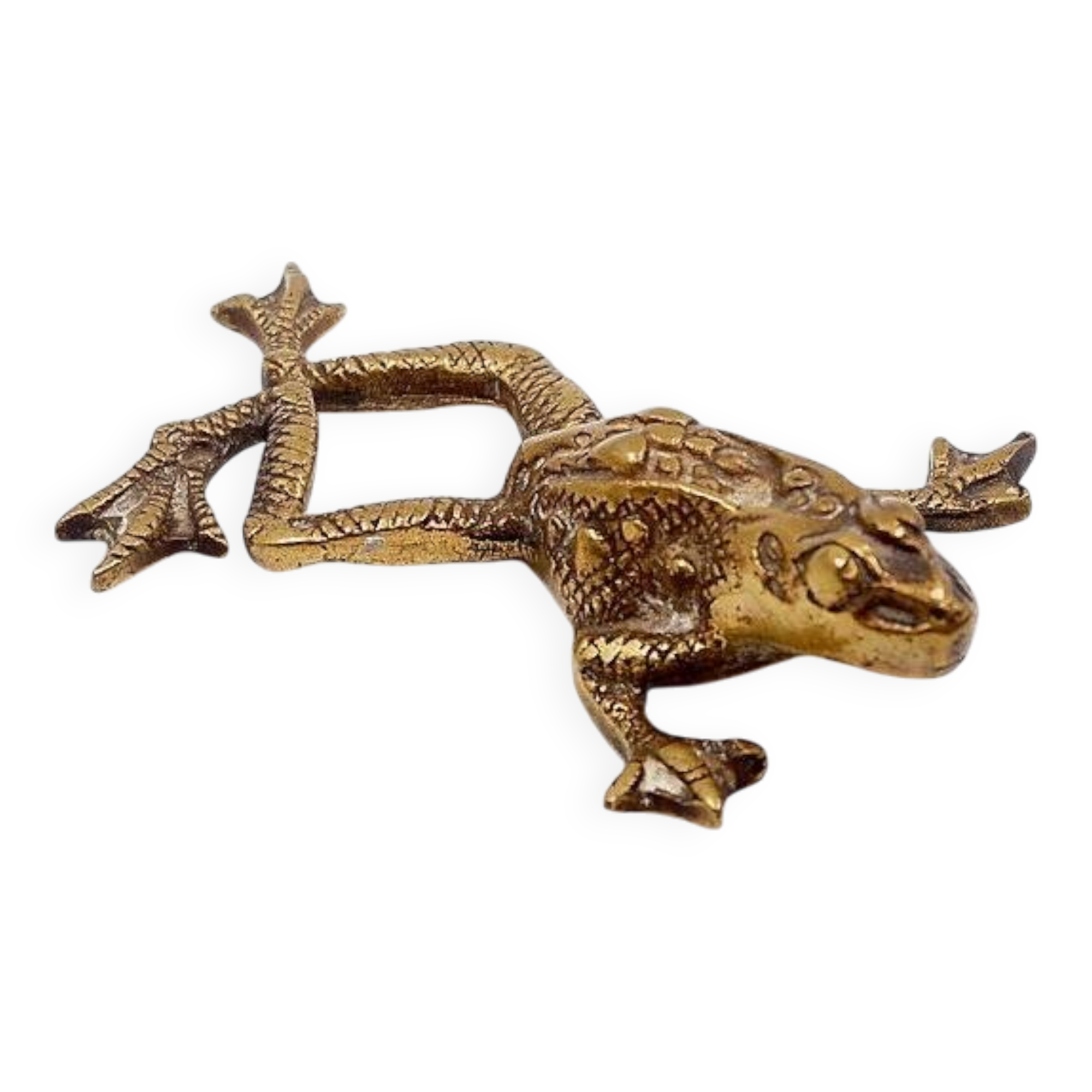 Vintage brass frog