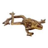 Vintage brass frog
