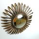 Vintage brass sunburst mirror, 1970s