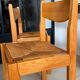 Pair of solid elm chairs with straw – Maison Regain, here