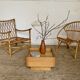Vintage solid oak square coffee table