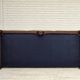 1950s, 3-seater Danish sofa, green furniture velour, teak wood.