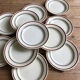 Service of 12 old flat plates "gien"