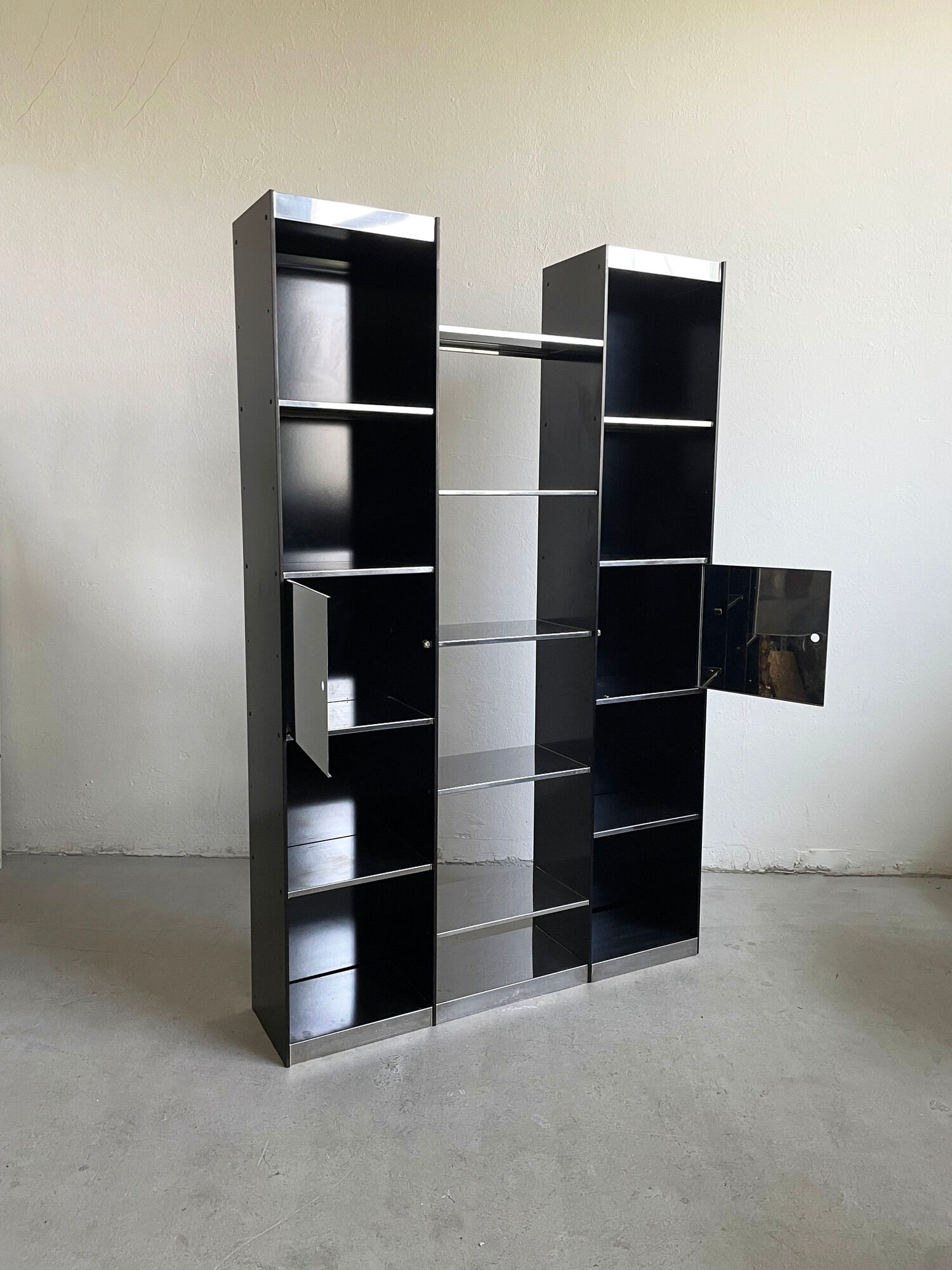 Very rare italian modern library bookcase for cidue, italy, 1970