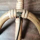Rattan wall light