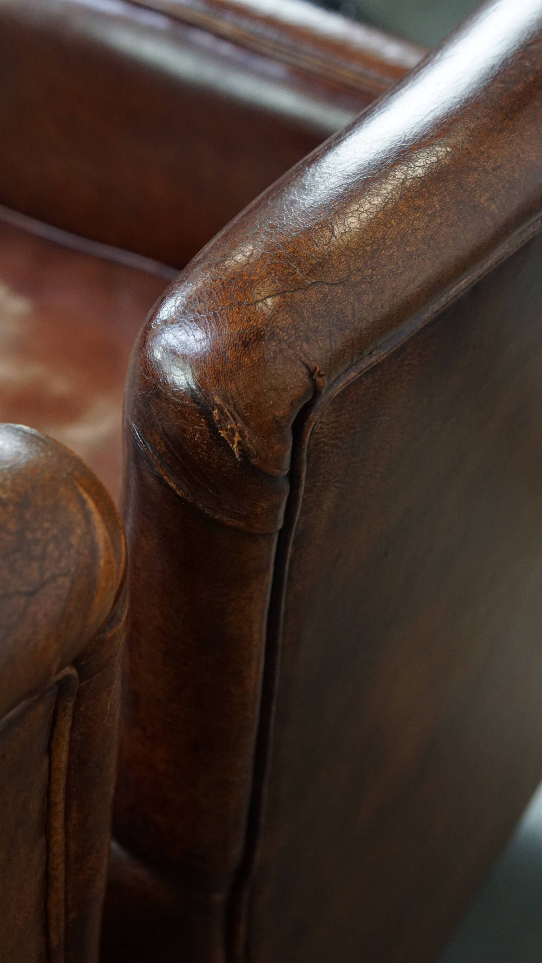 Set of 2 Sheepskin Leather Armchairs