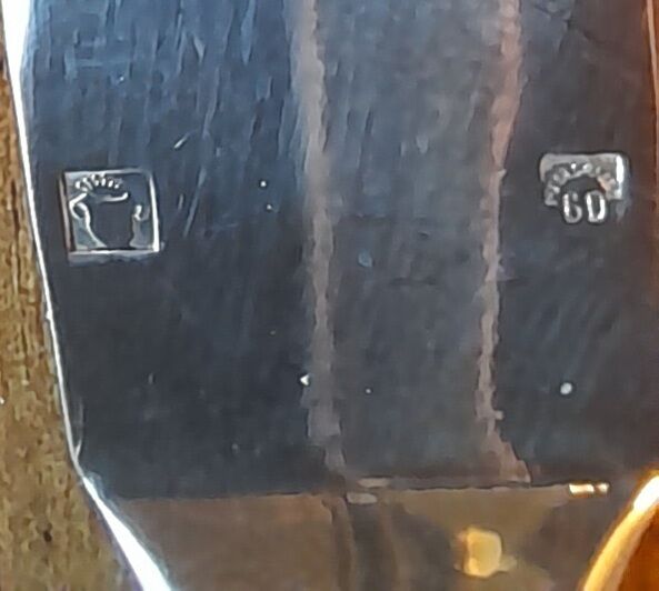 Silver metal fish service 26 pieces