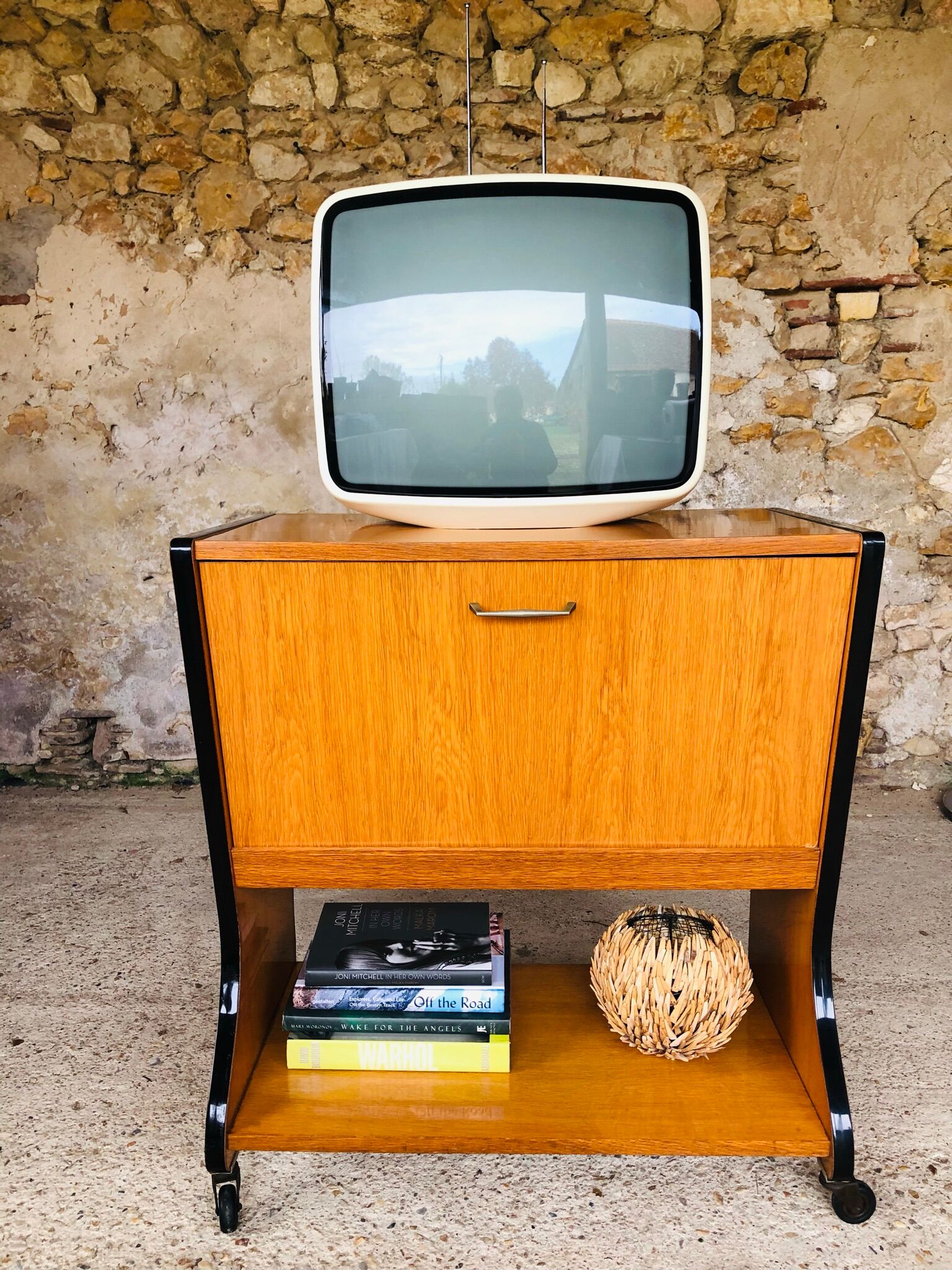 Compartment storage cabinet, TV stand, 60s