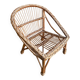 Children's Armchair Shell Antique Rattan 60s Vintage #C574